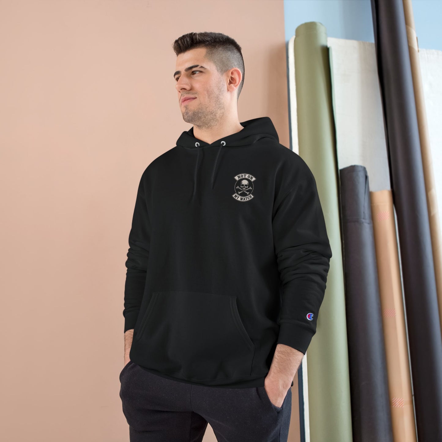 Champion Hoodie — Vintage Not On My Watch Logo Pullover