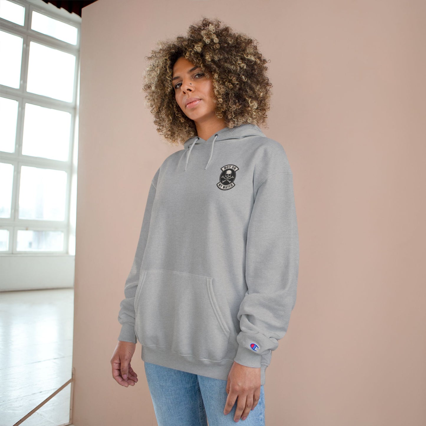 Champion Hoodie — Vintage Not On My Watch Logo Pullover