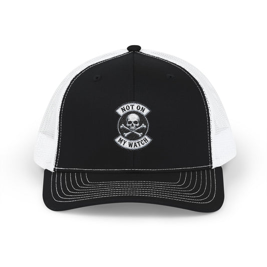 Skull 'Not On My Watch' Trucker Cap