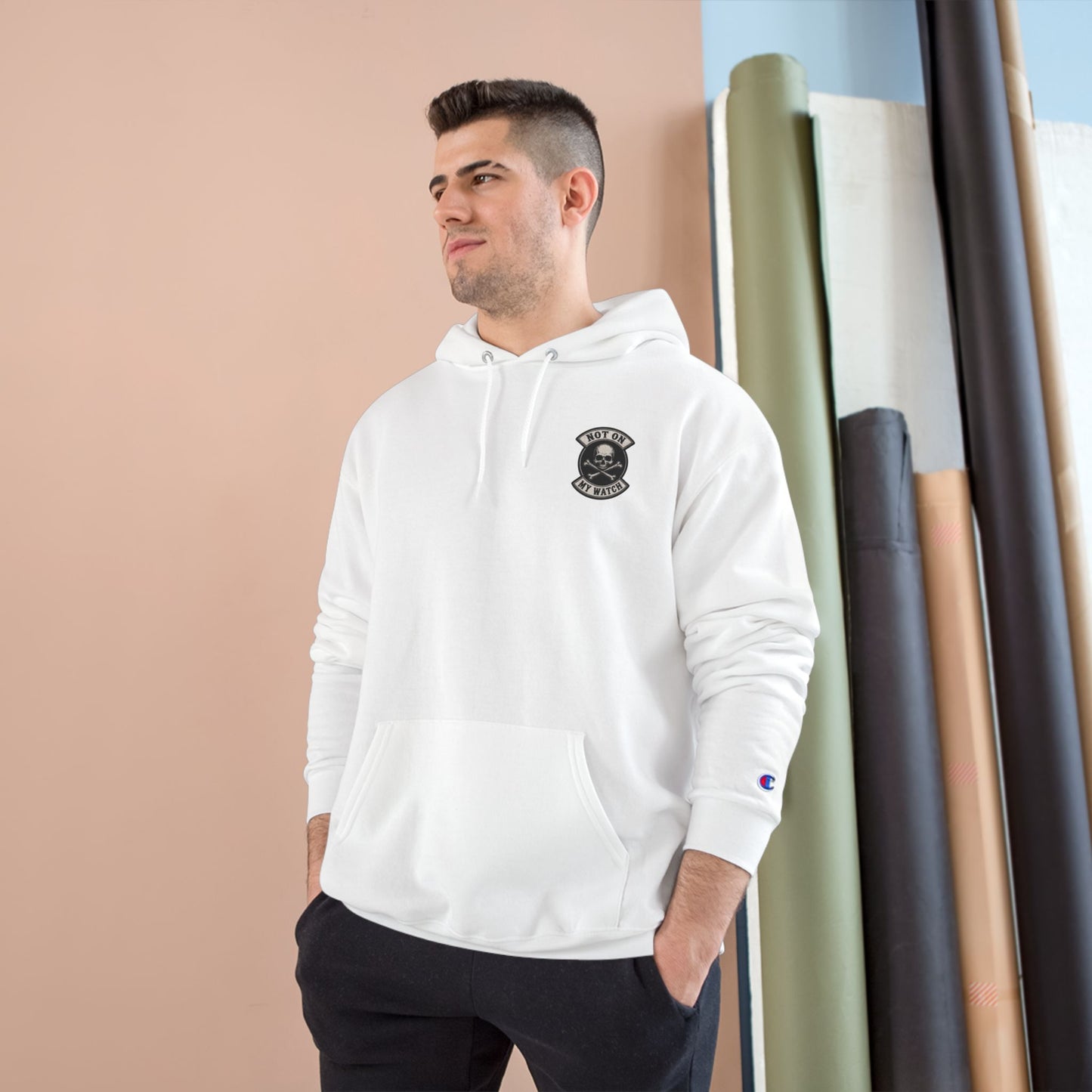 Champion Hoodie — Vintage Not On My Watch Logo Pullover