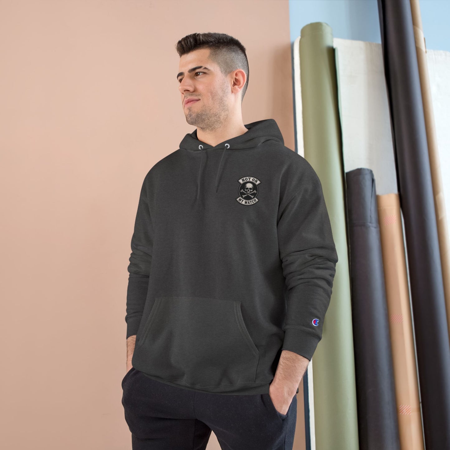 Champion Hoodie — Vintage Not On My Watch Logo Pullover