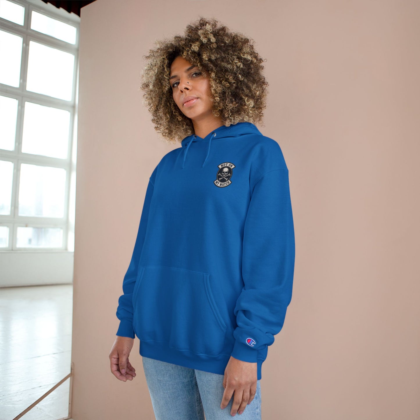 Champion Hoodie — Vintage Not On My Watch Logo Pullover