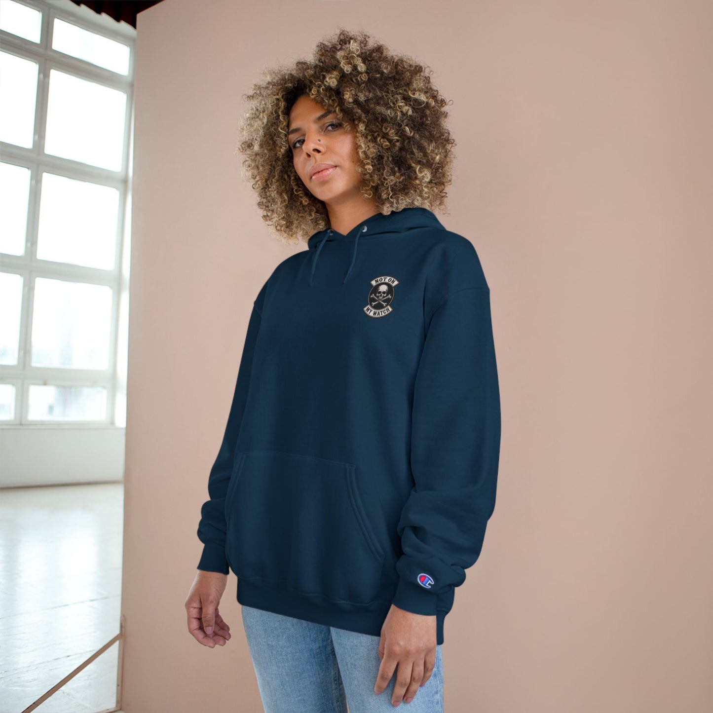 Champion Hoodie — Vintage Not On My Watch Logo Pullover