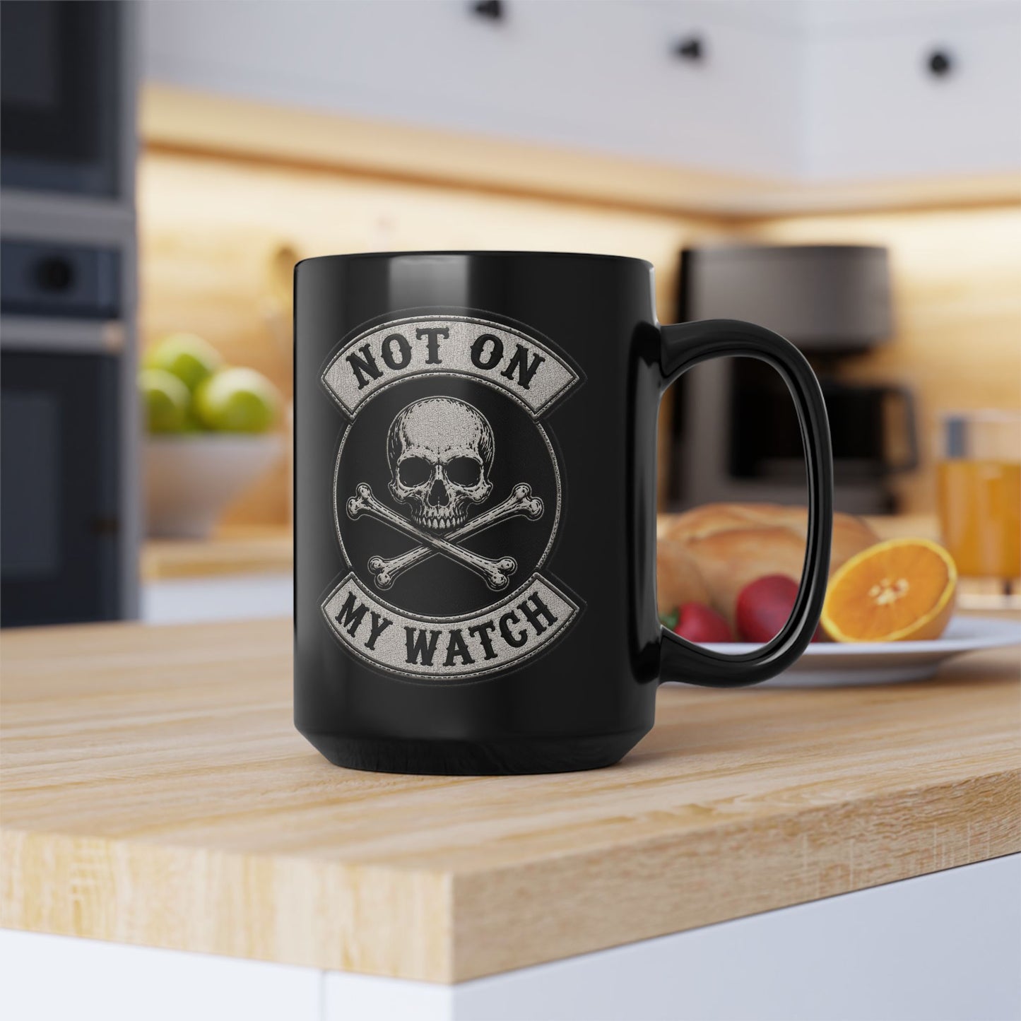 Not On My Watch OG Mug — 15oz Black Ceramic Coffee Cup