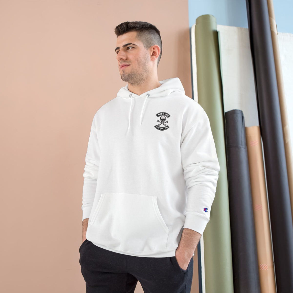 Champion Hoodie — Not On My Watch Logo