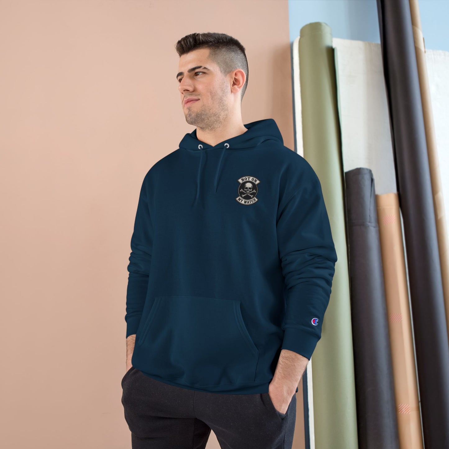 Champion Hoodie — Vintage Not On My Watch Logo Pullover