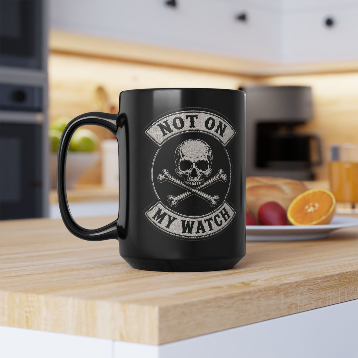 Not On My Watch OG Mug — 15oz Black Ceramic Coffee Cup