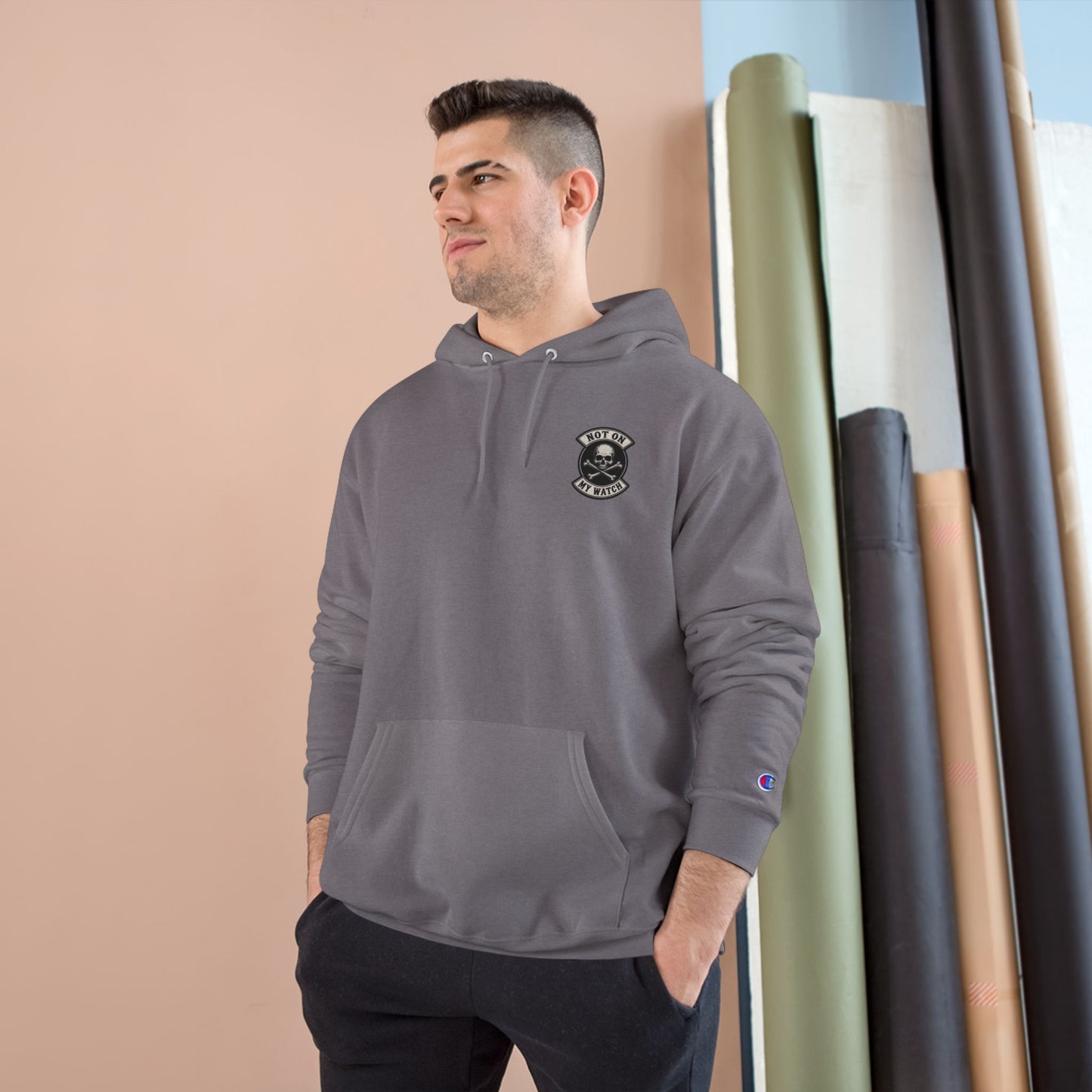 Champion Hoodie — Vintage Not On My Watch Logo Pullover