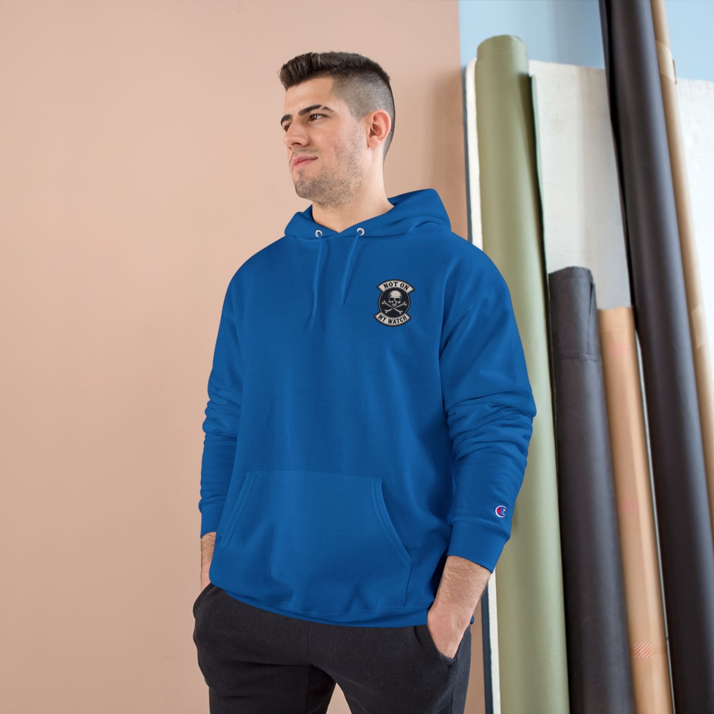 Champion Hoodie — Vintage Not On My Watch Logo Pullover