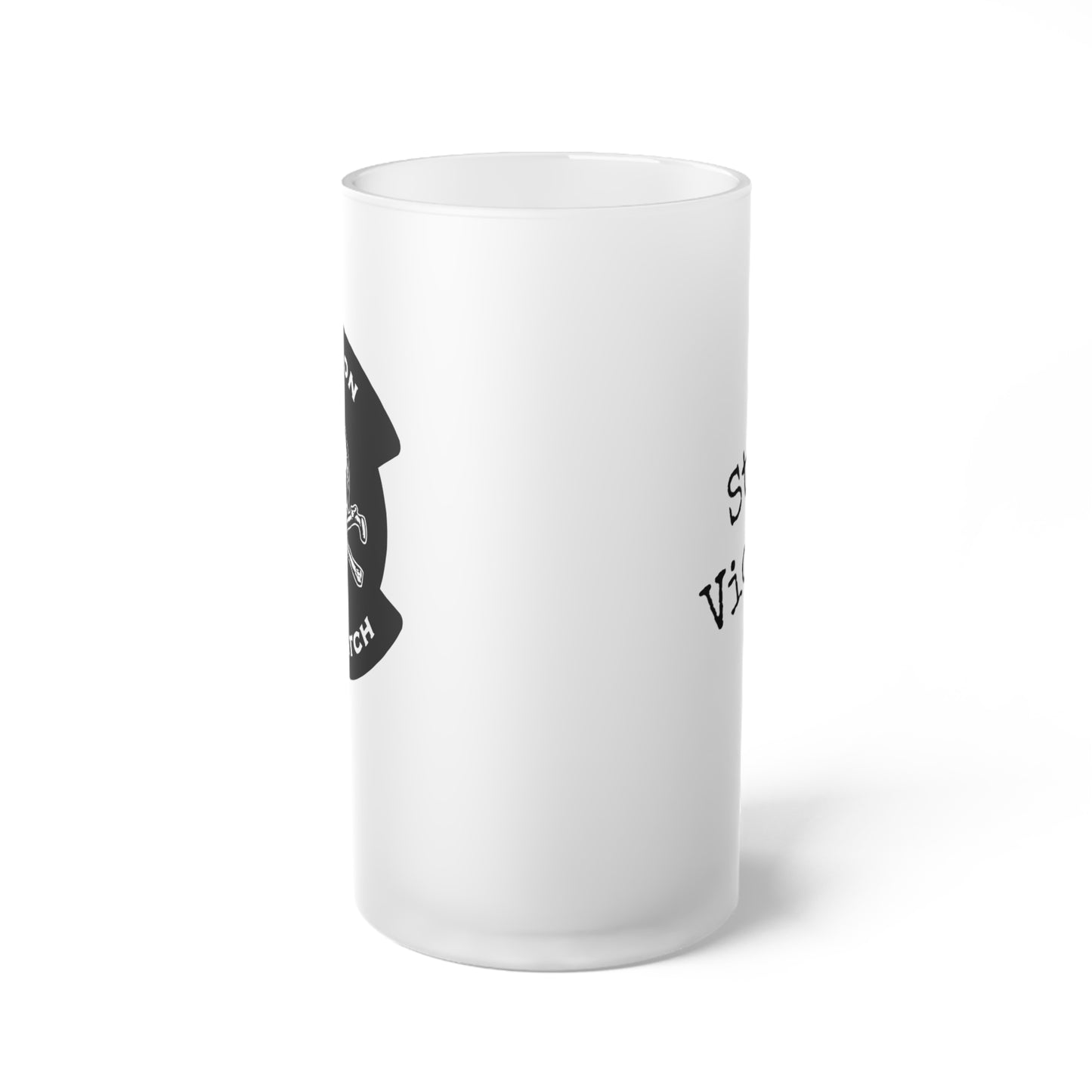 Stay Violent Frosted Glass Beer Mug