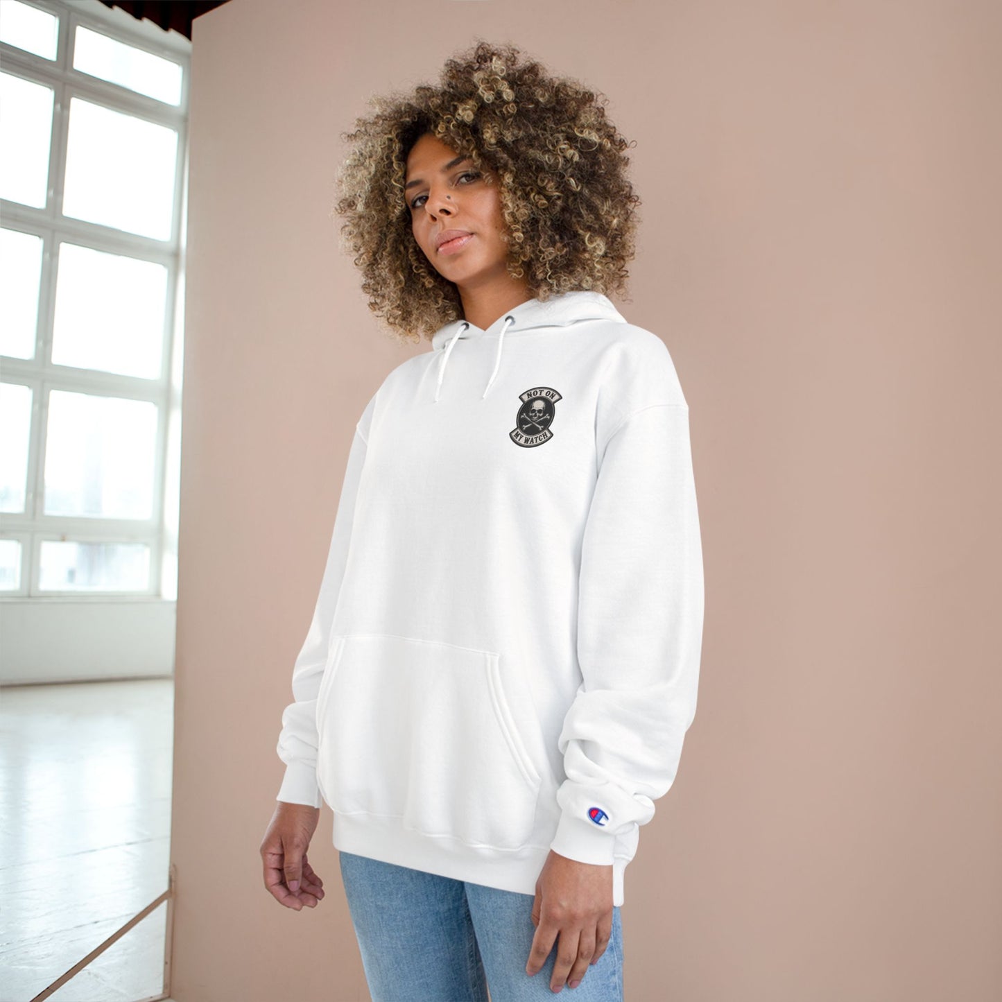 Champion Hoodie — Vintage Not On My Watch Logo Pullover